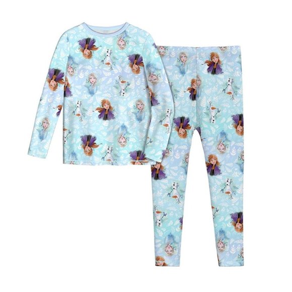 5T New Cuddl Duds Frozen Elsa and Anna Base Layer / Long Underwear / Pajamas: 5T - Picture 2 of 4